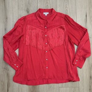 Western fringe blouse